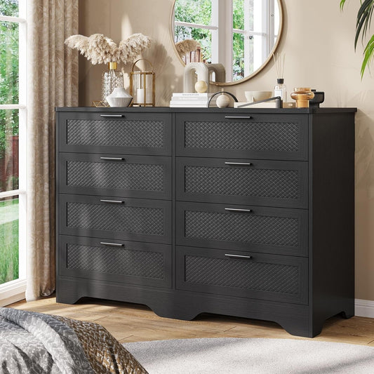 Elevate Your Home with the Hasuit 8-Drawer Black Dresser: Style and Storage Combined