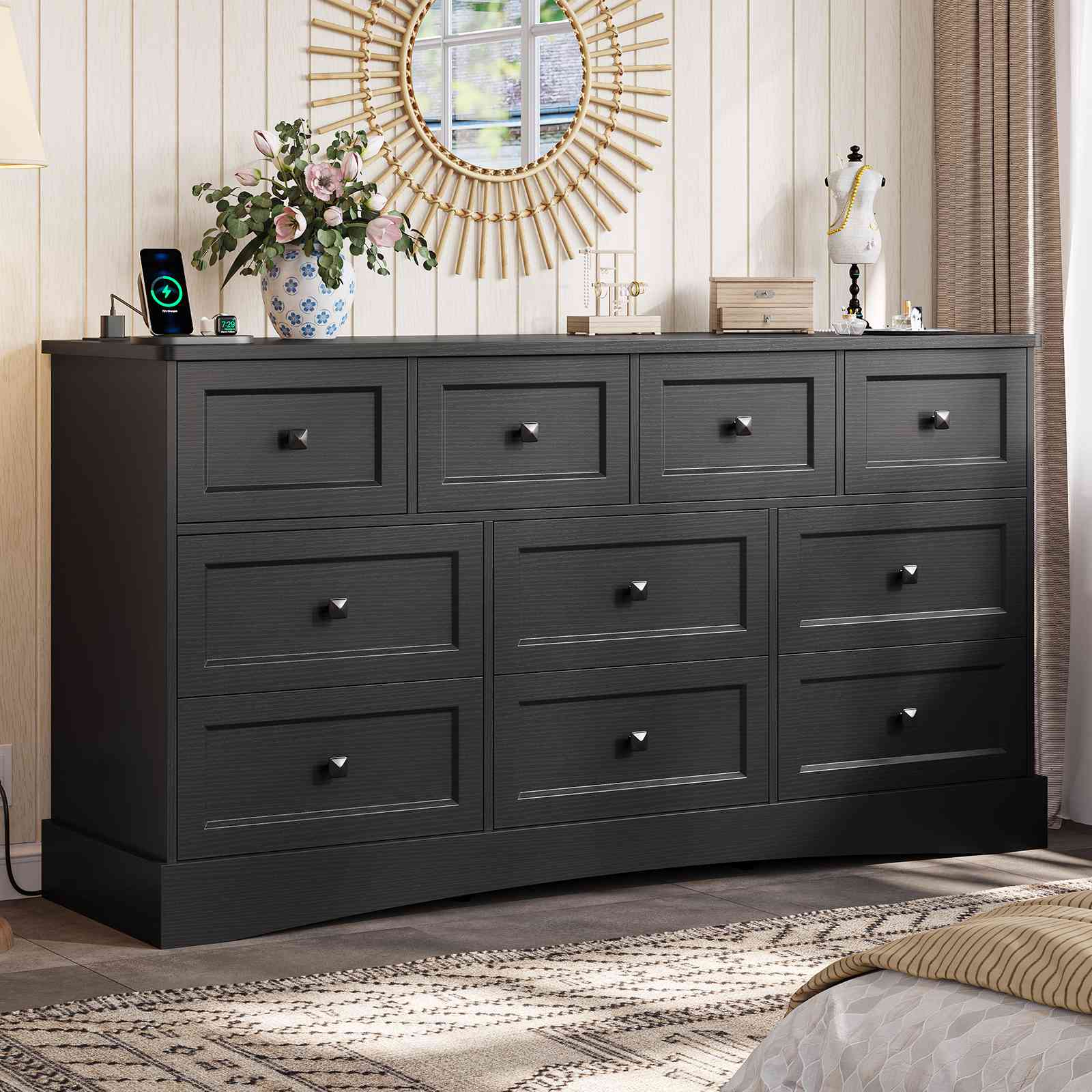 10 drawer dresser black Dresser 44899 BLACK 10 DRAWER DRESSER | | 7 Day Furniture