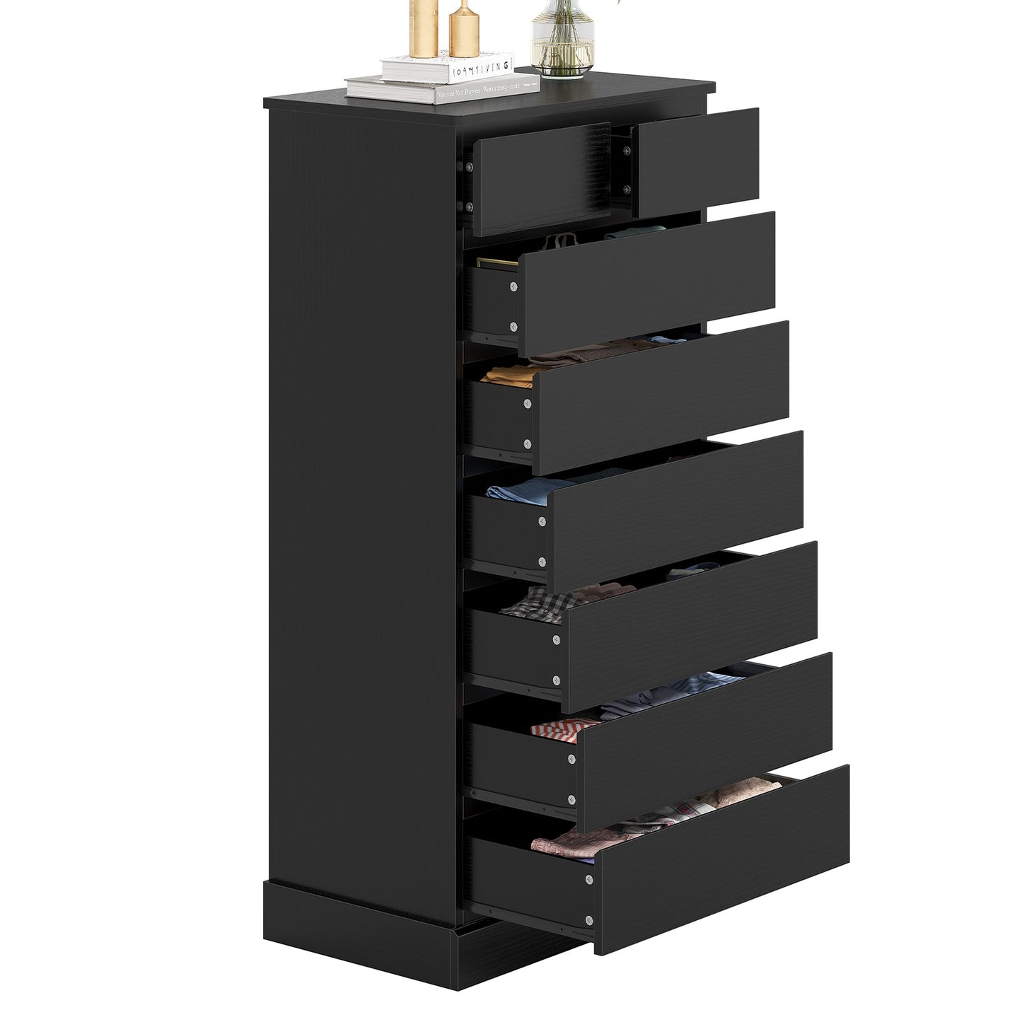 Hasuit | 59.6 Inch Tall Dresser 8 Drawer Modern Chest Drawers Taller Closet Organizer with Storage for Clothes