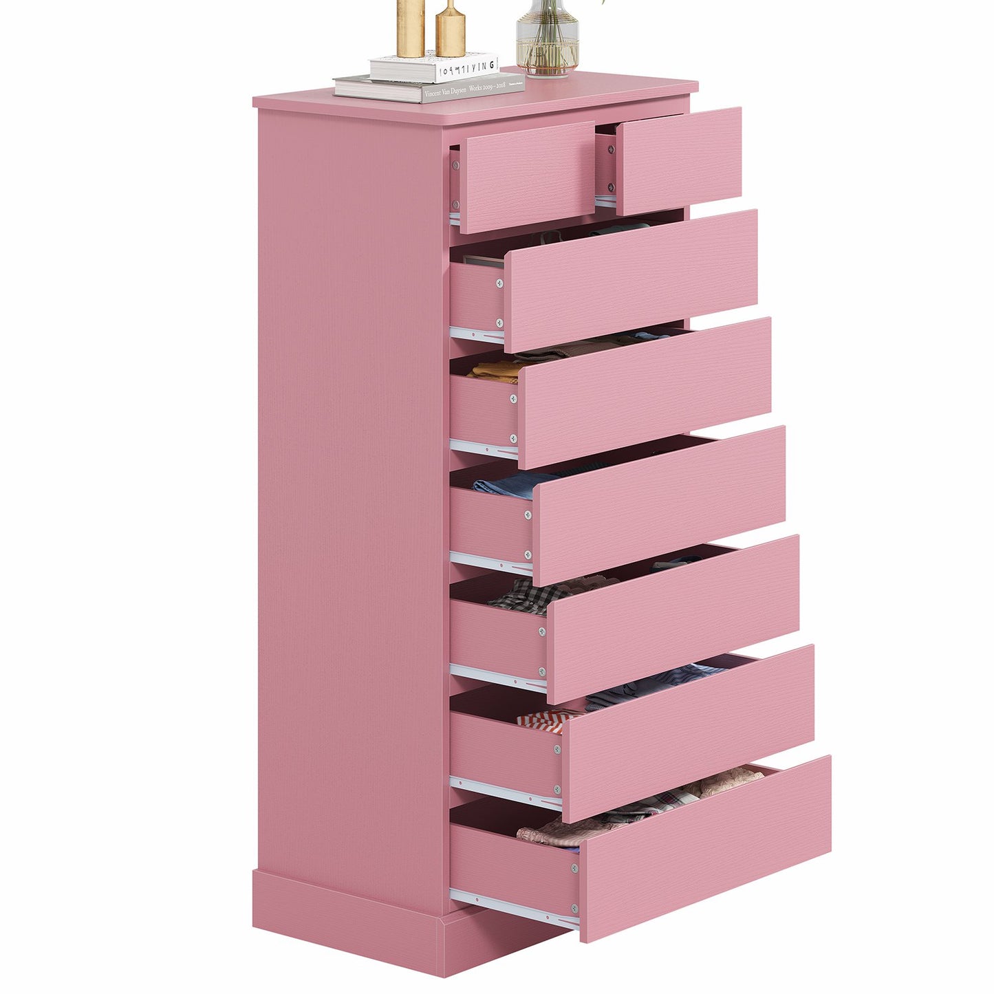 Hasuit | 59.6 Inch Tall Dresser 8 Drawer Modern Chest Drawers Taller Closet Organizer with Storage for Clothes