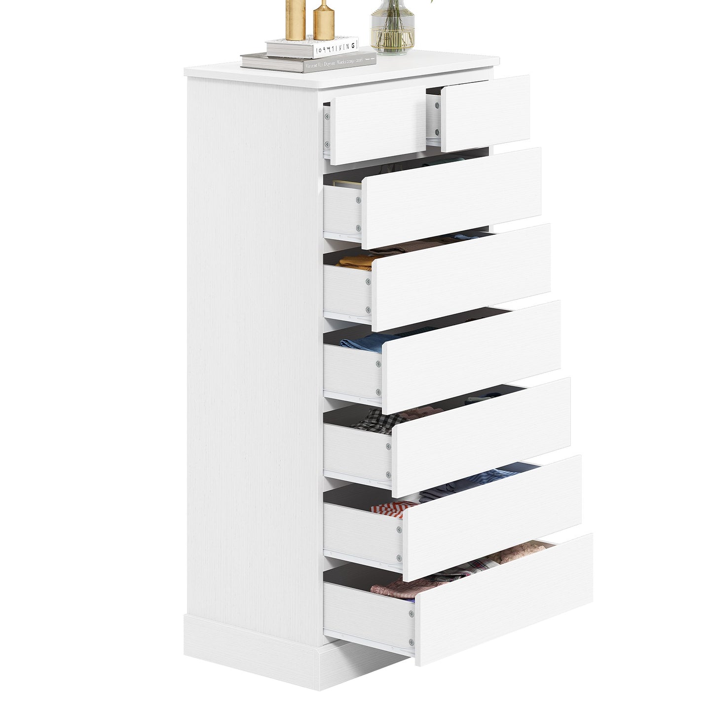 Hasuit | 59.6 Inch Tall Dresser 8 Drawer Modern Chest Drawers Taller Closet Organizer with Storage for Clothes