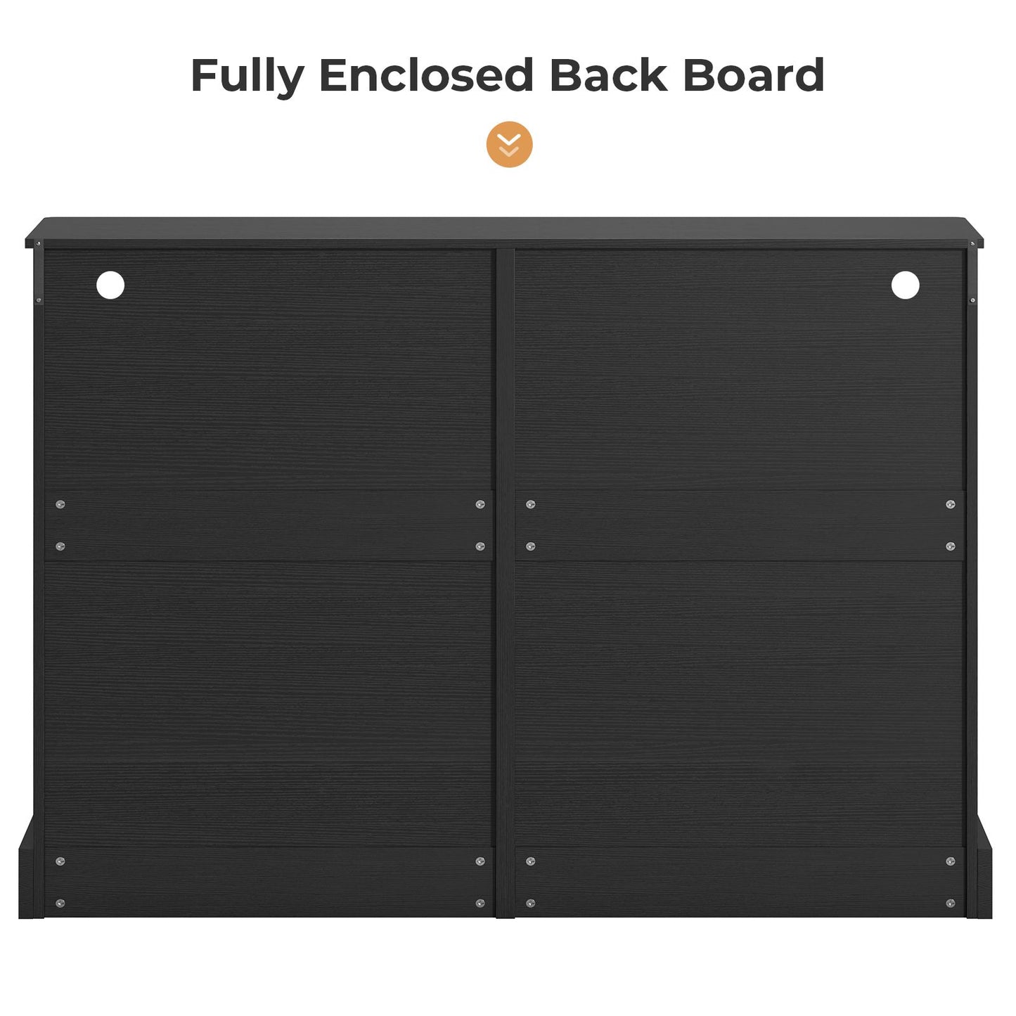 Hasuit | 51.2 Inch Dresser for Bedroom with LED Lights and Charging Station Long Modern Dressers Chest of Drawer with Open Space and 6 Drawer