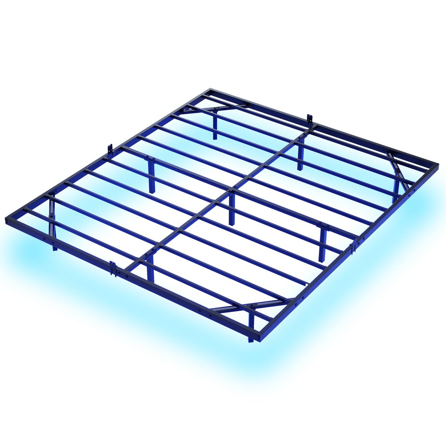 Hasuit | Floating Bed Frame California King Size with LED Lights Metal Cal King Platform Bed No Box Spring Needed
