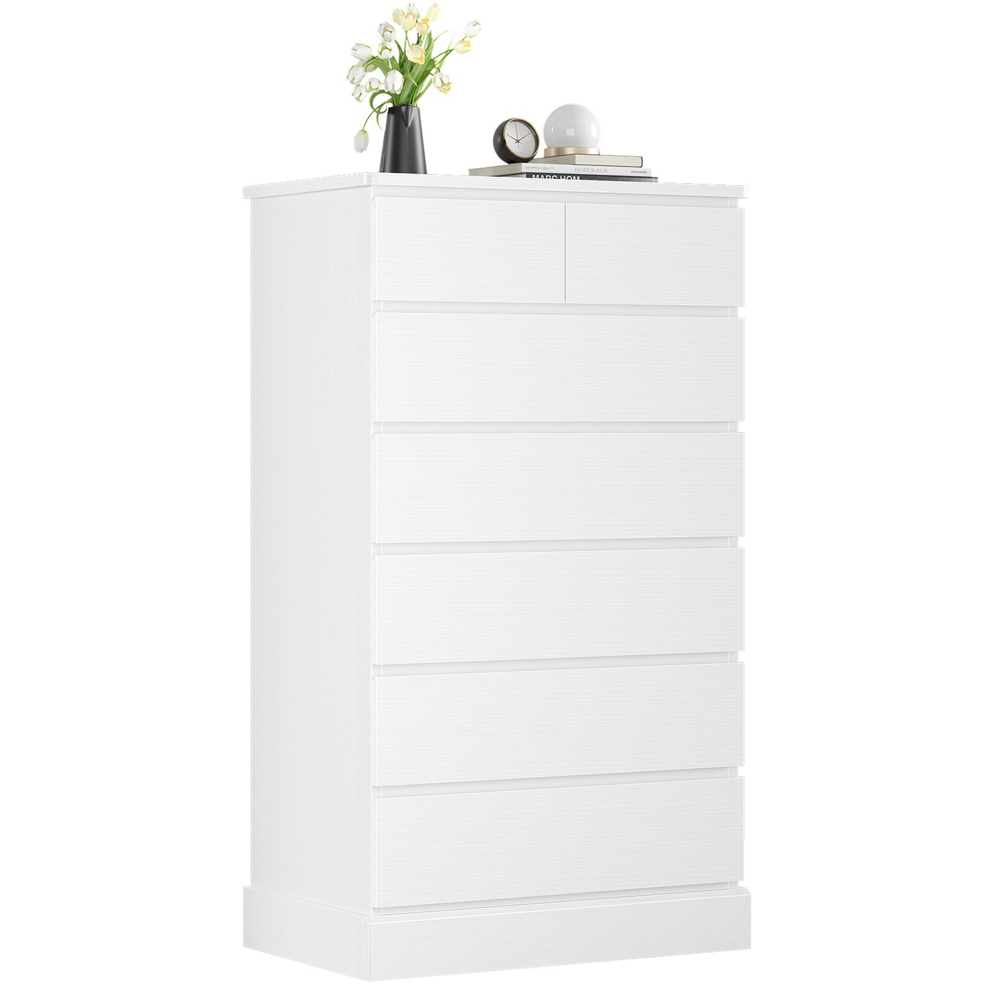 Hasuit | 51.8 Inch Tall Dresser with 7 Drawers High Chest of Drawers Storage Organizer for Closet Modern Taller Clothes Storage Tower