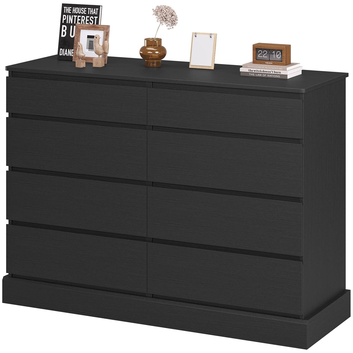 Hasuit | 51.5 Inch Wide Dresser for Bedroom Long Dresser with 8 Drawers Wooden Dressers Chest Large Capacity Clothing Storage Cabinet