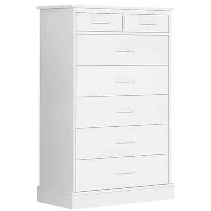 Hasuit White Dresser Tall 7 Drawer Dresser with Sturdy Base