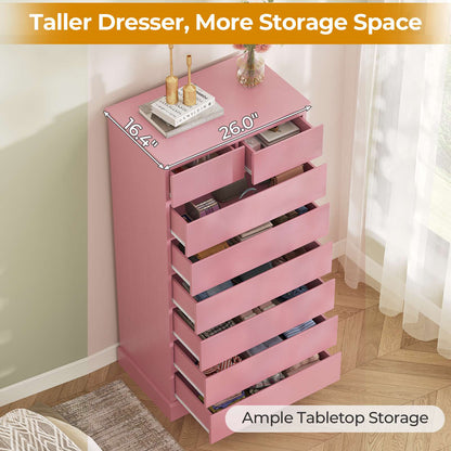 Hasuit | 59.6 Inch Tall Dresser 8 Drawer Modern Chest Drawers Taller Closet Organizer with Storage for Clothes