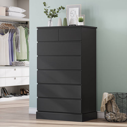 Hasuit | 51.8 Inch Tall Dresser with 7 Drawers High Chest of Drawers Storage Organizer for Closet Modern Taller Clothes Storage Tower