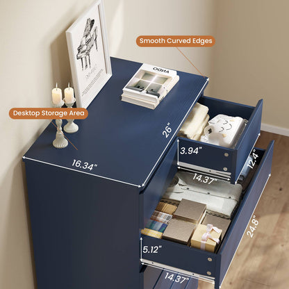 Hasuit | 51.8 Inch Tall Dresser with 7 Drawers High Chest of Drawers Storage Organizer for Closet Modern Taller Clothes Storage Tower