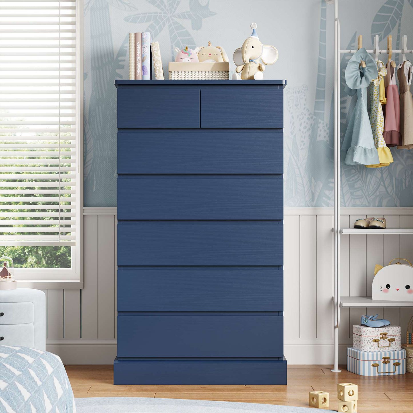 Hasuit | 51.8 Inch Tall Dresser with 7 Drawers High Chest of Drawers Storage Organizer for Closet Modern Taller Clothes Storage Tower