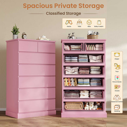 Hasuit | 51.8 Inch Tall Dresser with 7 Drawers High Chest of Drawers Storage Organizer for Closet Modern Taller Clothes Storage Tower