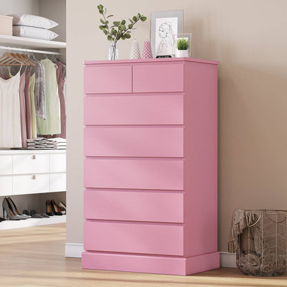Hasuit | 51.8 Inch Tall Dresser with 7 Drawers High Chest of Drawers Storage Organizer for Closet Modern Taller Clothes Storage Tower