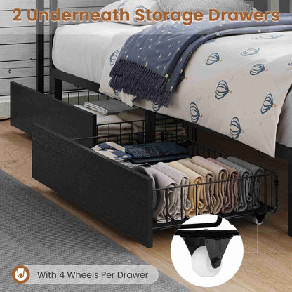 Hasuit | Daybed with Storage Bookcase and Drawers Kids Bedroom Bed Frame Unit with Charging Station Corner Bed Twin / Full Sizes