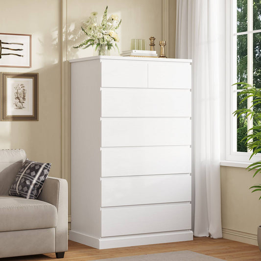 Hasuit | 51.8 Inch Tall Dresser with 7 Drawers High Chest of Drawers Storage Organizer for Closet Modern Taller Clothes Storage Tower