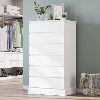 Hasuit | 51.8 Inch Tall Dresser with 7 Drawers High Chest of Drawers Storage Organizer for Closet Modern Taller Clothes Storage Tower