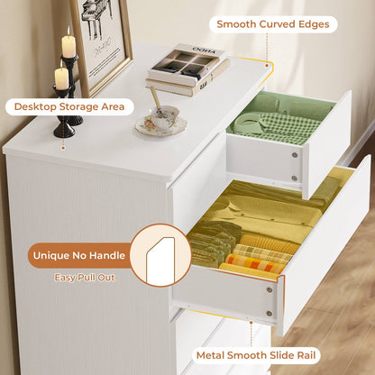 Hasuit | 51.8 Inch Tall Dresser with 7 Drawers High Chest of Drawers Storage Organizer for Closet Modern Taller Clothes Storage Tower