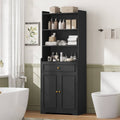 Hasuit | 73 Inch Tall Bookshelves with Doors and Drawer & Shelves Bookcase with Storage Floor Standing 7 Shelf Display Cabinet