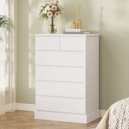 Hasuit | 40 Inch Dresser with 6 Drawer Tall Chest of Drawers Storage Organizer for Closet Modern Clothes Storage Tower