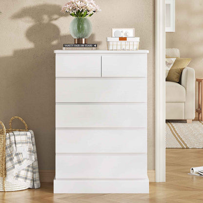 Hasuit | 40 Inch Dresser with 6 Drawer Tall Chest of Drawers Storage Organizer for Closet Modern Clothes Storage Tower