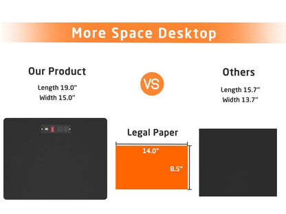 Hasuit | Nightstand with Charging Station and 2 Storage Drawers Large Nightstands with Open Cubby Wider Tabletop