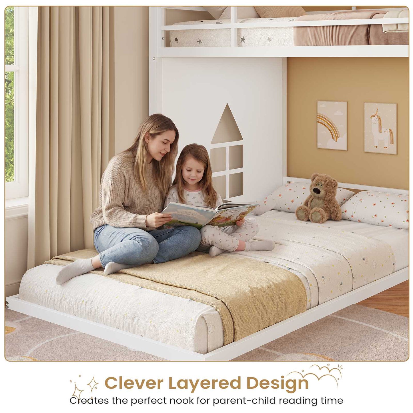 Hasuit | Twin Over Twin Bunk Bed with 9 Storage Drawers Bunk Beds for Kids with LED Lights and Charging Station