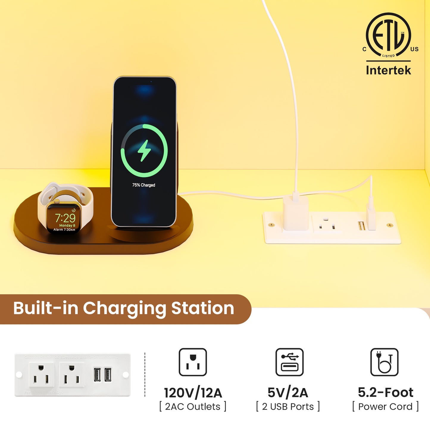 Hasuit | Corner Bed Frame with Storage Bookcase Modern Teenagers Bedframe with 2 Drawers Kids Bed Unit with Charging Station White