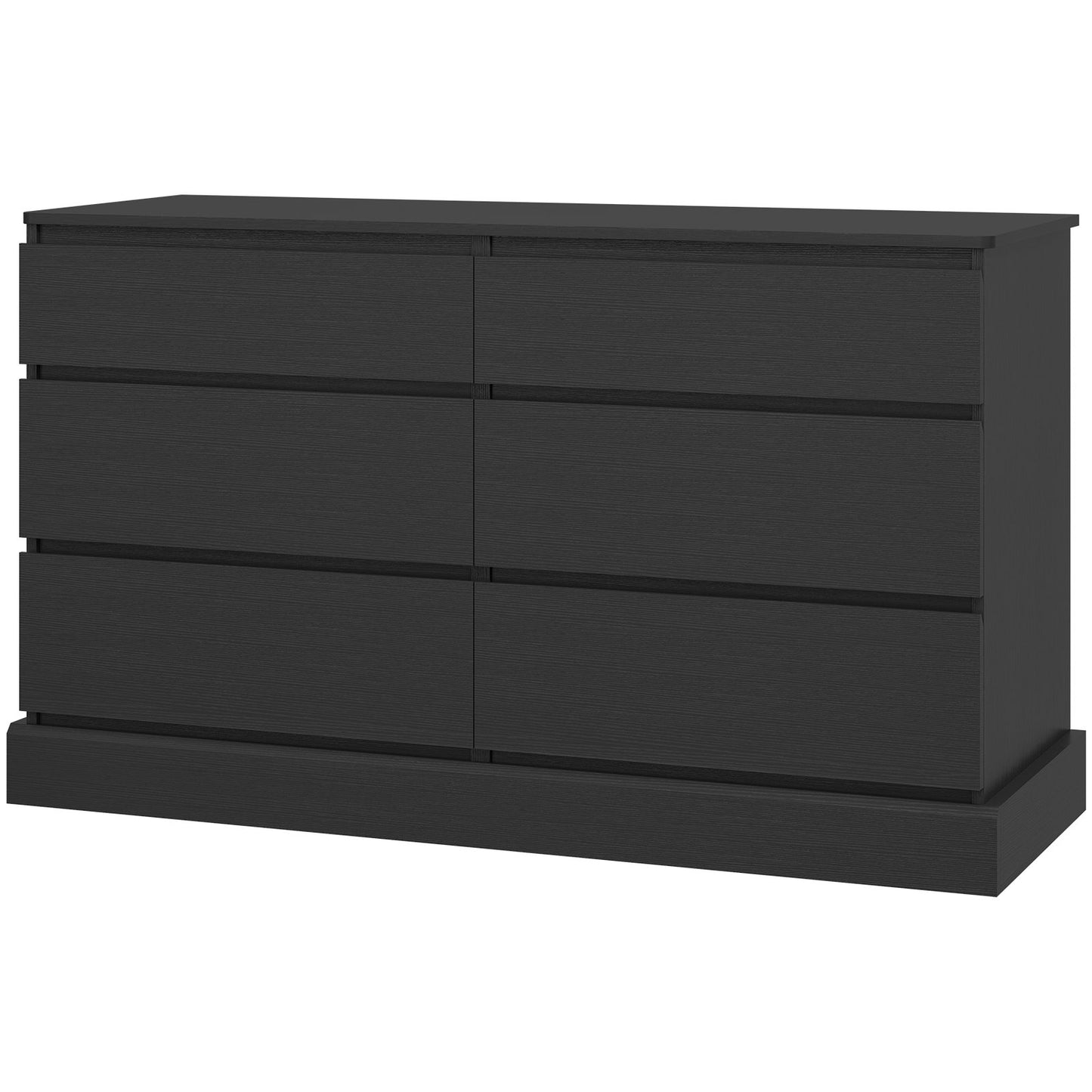 Hasuit | 51.5 Inch Wide Dresser for Bedroom Long Dresser with 6 Drawers Wooden Dressers Chest Large Capacity Clothing Storage Cabinet