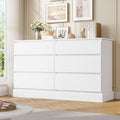 Hasuit | 51.5 Inch Wide Dresser for Bedroom Long Dresser with 6 Drawers Wooden Dressers Chest Large Capacity Clothing Storage Cabinet
