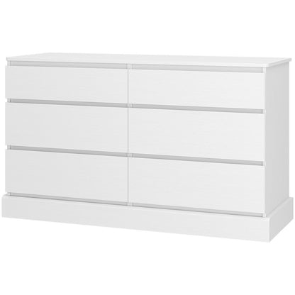 Hasuit | 51.5 Inch Wide Dresser for Bedroom Long Dresser with 6 Drawers Wooden Dressers Chest Large Capacity Clothing Storage Cabinet