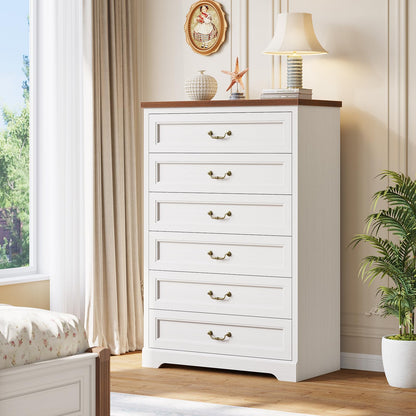 Hasuit Farmhouse 10 Drawer Dresser for Bedroom, 55.1" Wide Dressers Chest of Drawers, Rustic Wood Storage Cabinet with Deep Drawers and Vintage Handle, Large Gray Dresser for Bedroom, Closet, Hallway