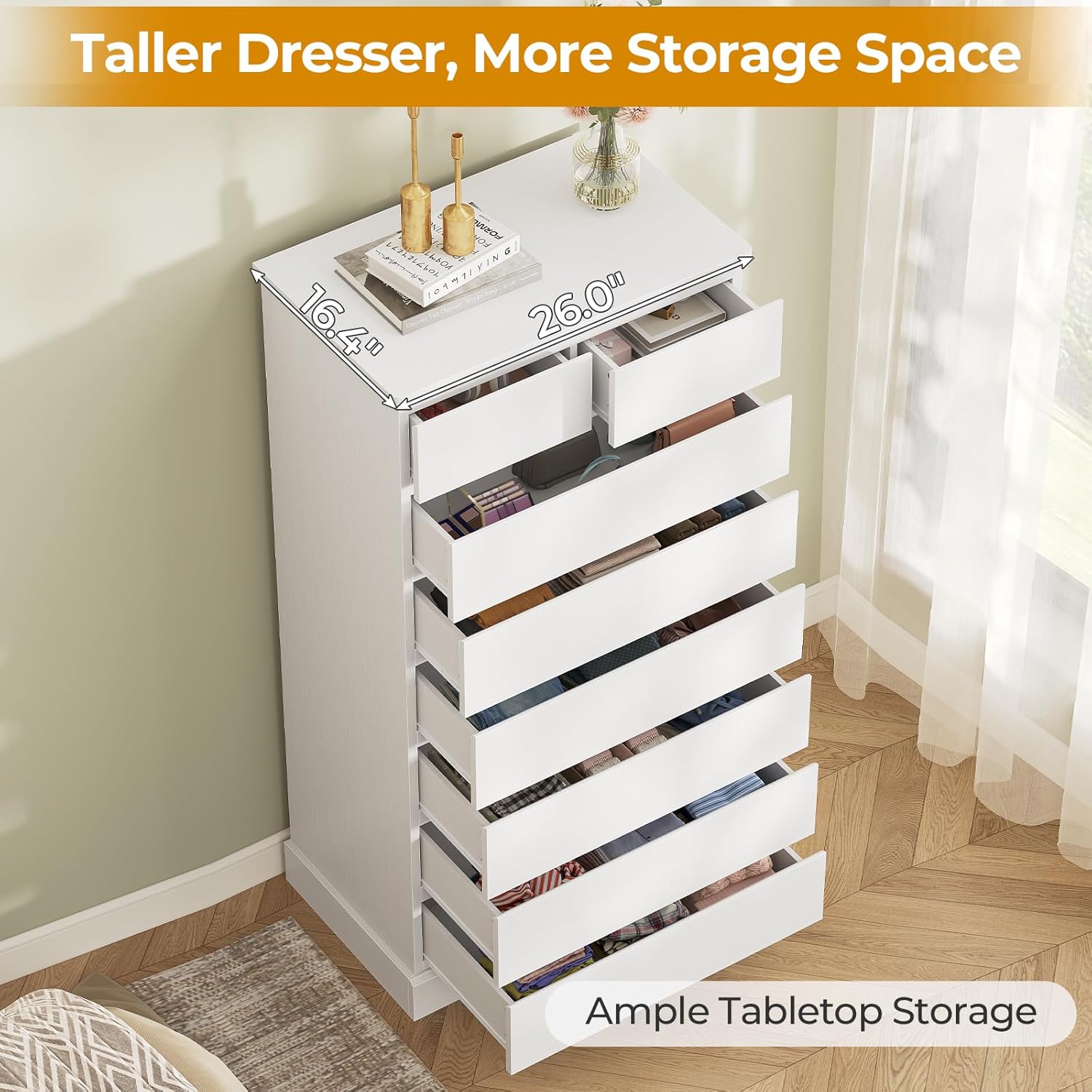 Hasuit 8 Dresser for Bedroom
