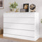 Hasuit White Dresser for Bedroom, Long Dresser with 8 Drawers, 51.5''W Wooden Dresser Chest of 8 Drawers, Large Capacity Clothing Storage Cabinet, Wide Dresser for Bedroom Living Room Entryway