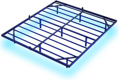 Hasuit Full Bed Frame w/ LED Lights & Metal Platform – No Box Spring, Easy Assembly